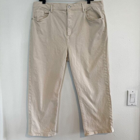 Loft "The Slim" Off White Jeans Size 18 / 34 - Worn Once - Picture 2 of 11
